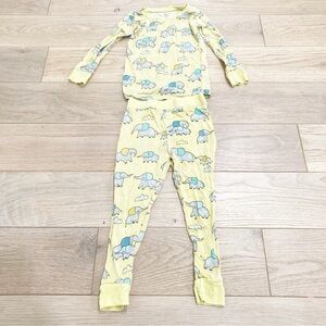 Little Sleepies Yellow Elephant Print Pajama Set